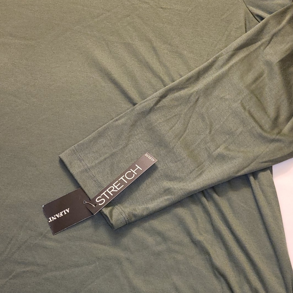 Alfani stretch long-sleeve V-neck tee - Picture 6 of 16